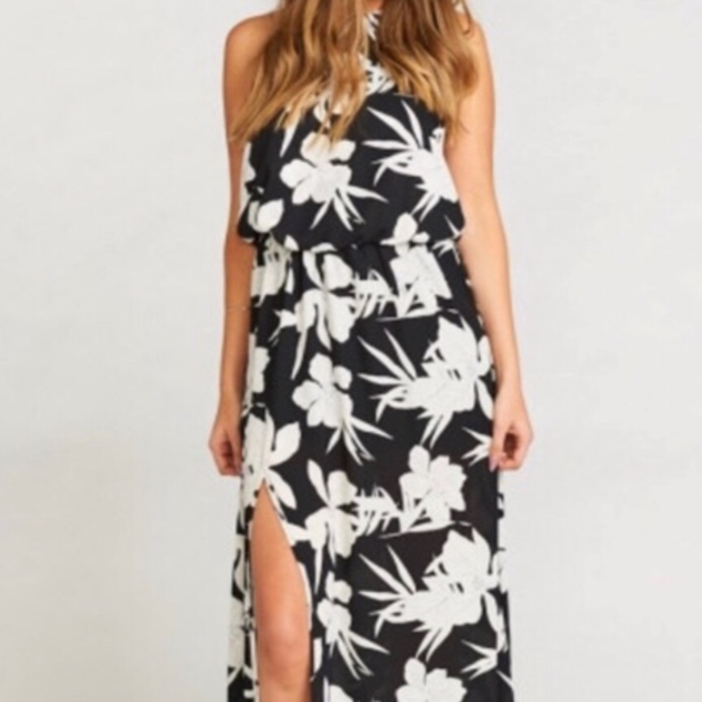 Black and White Floral Show me Your Mumu Dress